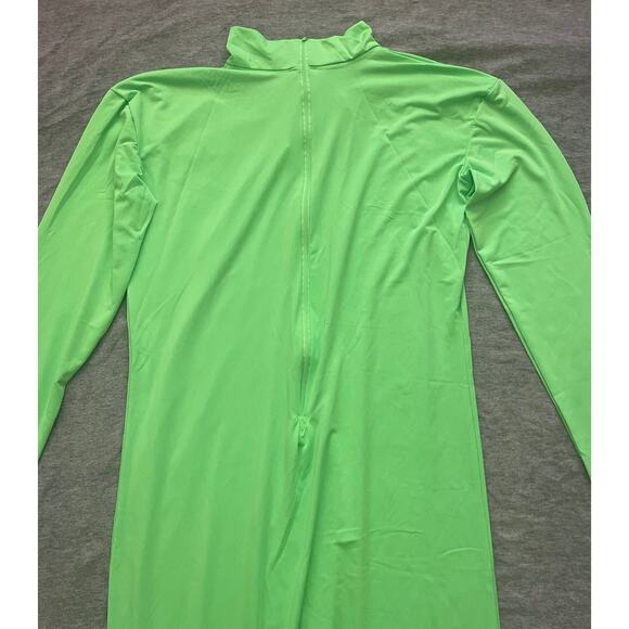 New Adult Unisex Size S/M Green Spandex One Piece Costume - Picture 6 of 13